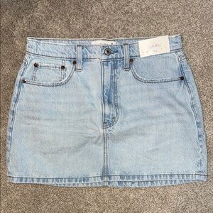 A&F High Rise Denim Mini Skirt NWT